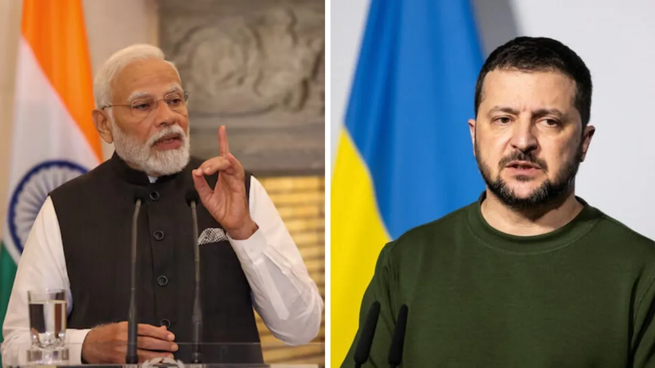  File photo of Narendra Modi and Volodymyr Zelensky. Photograph:(Reuters) 