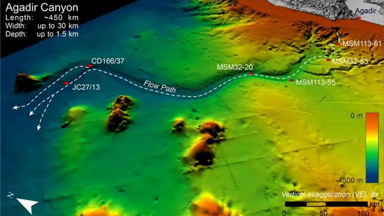 Image of map of giant underwater avalanche. (Courtesy: Aarhus University) Photograph:(Others) 