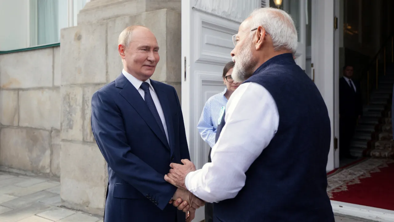 File photo: Russian President Vladimir Putin and Indian PM Narendra Modi. Photograph:(Reuters) 