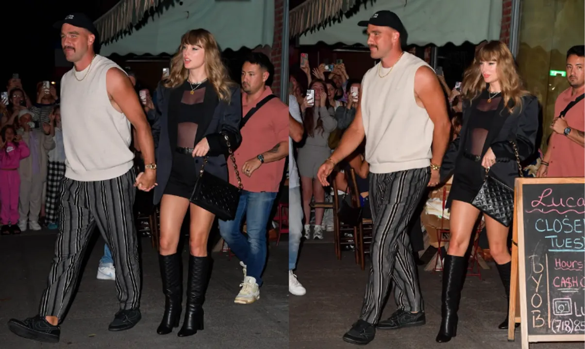  In the picture Travis Kelce and Taylor Swift  Photograph:(X) 