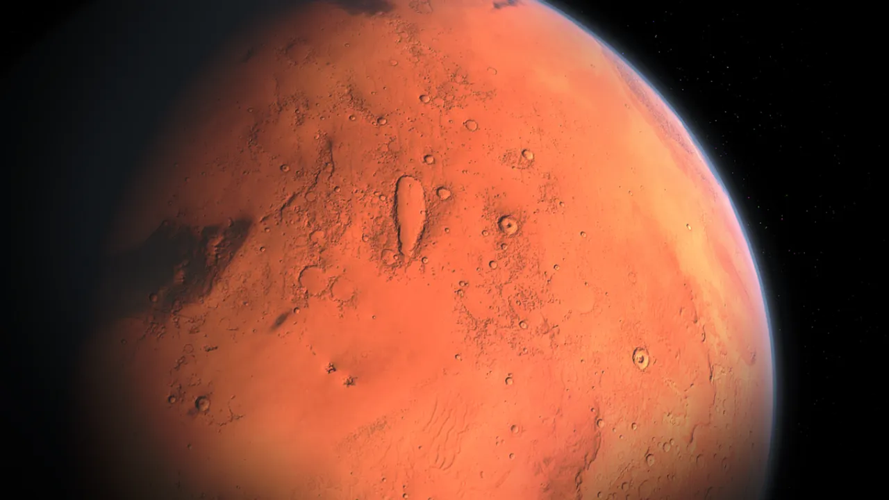  Image of planet Mars in space. Photograph:(Others) 
