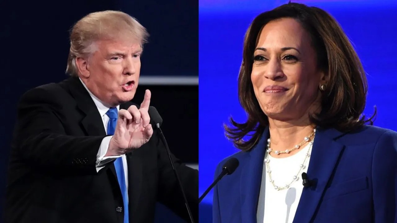  Donald Trump and Kamala Harris Photograph:(X) 