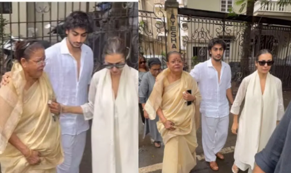  Malaika Arora with mother Joyce Polycarp, son Arhaan Photograph:(X) 