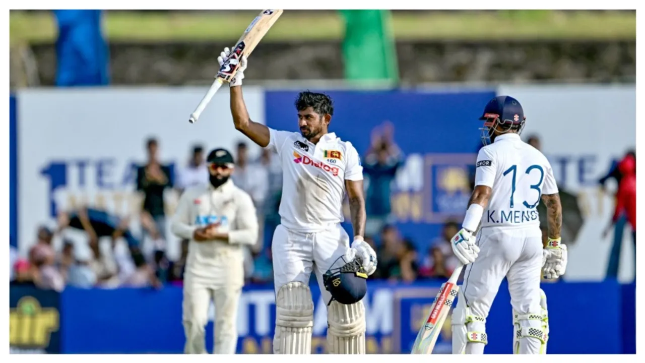  1st Test: Mendis' 114 rescues SL vs NZ, hosts 302/7 at stumps on Day 1 Photograph:(AFP) 