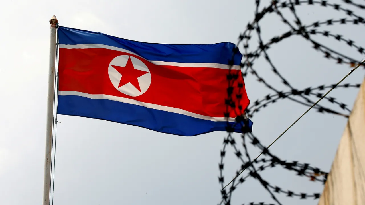  File photo of the North Korean flag. Photograph:(Reuters) 
