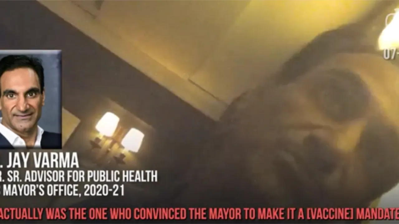  Screengrab of the viral video of NYC's former health advisor Dr Jay Varma. Photograph:(Others) 