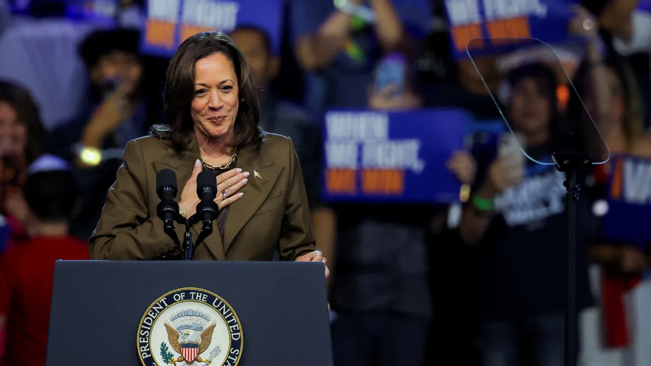  Democratic presidential candidate Kamala Harris. Photograph:(Reuters) 