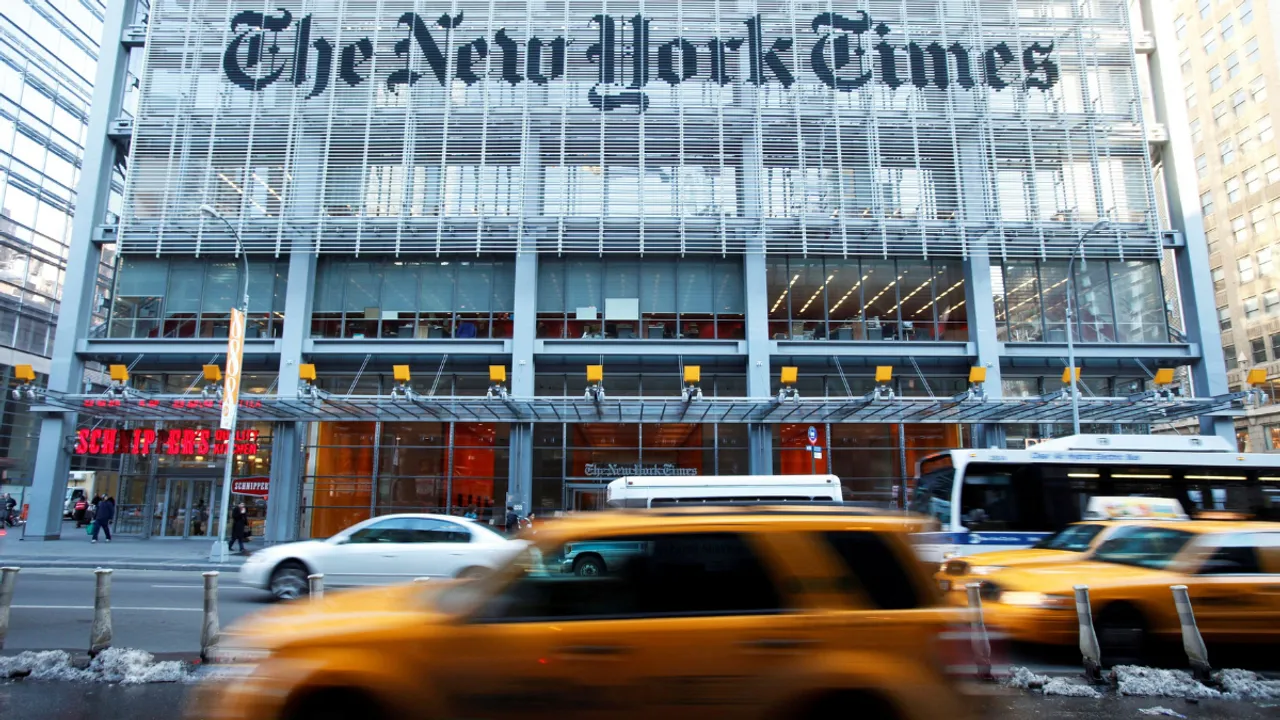  Image of the office of The New York Times. Photograph:(Reuters) 