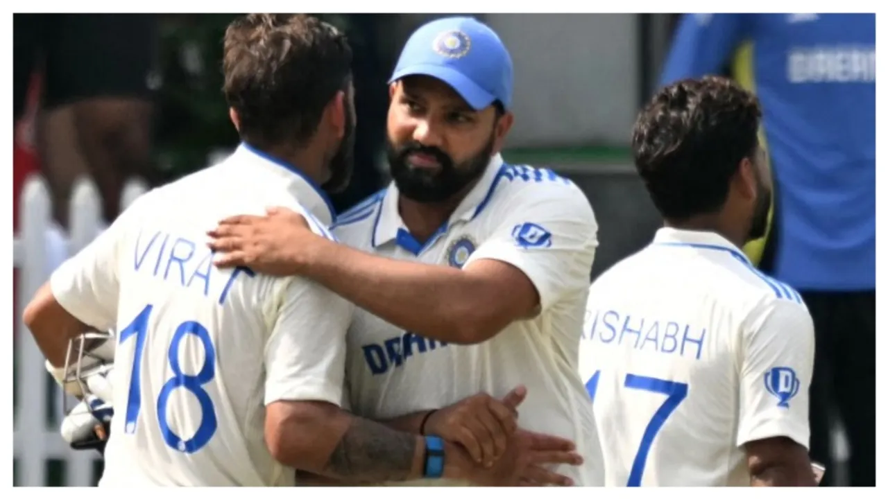  Rohit Sharma explains India's belligerent batting on Day 4 of Kanpur Test Photograph:(AFP) 