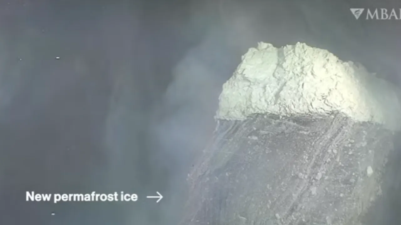  Image of permafrost on the Arctic seafloor. (Courtesy: MBARI) Photograph:(Others) 