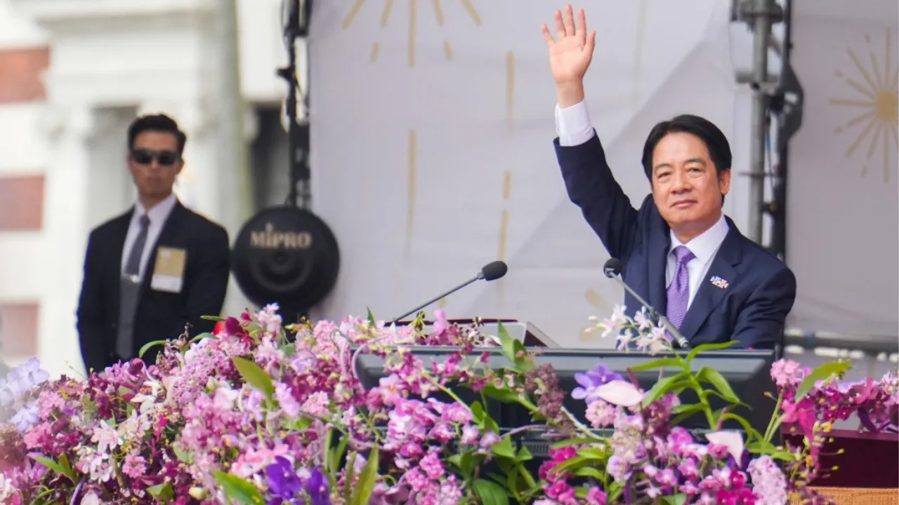 Lai, addressing an audience that included Tsai and pro-independence former Taiwan president Chen Shui-bian, declared, "We are steadfast in protecting our national sovereignty." Photograph:(AFP) 