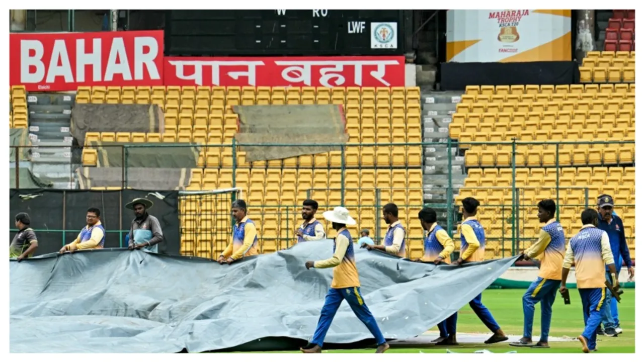  Ind vs NZ, 1st Test: Will rain play spoilsport on opening day?  Photograph:(AFP) 