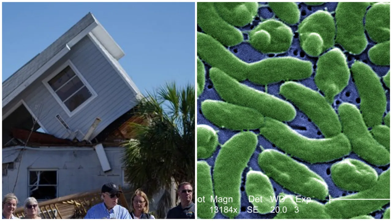  A combination of Hurricane afthermath in Florida and the vibriobacteria Photograph:(Agencies) 