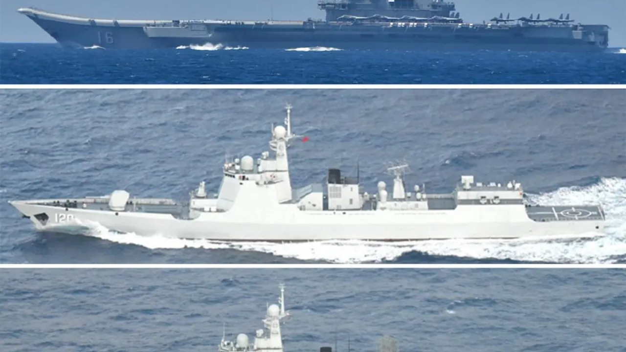  China's foreign ministry said Wednesday it was "perfectly normal for Chinese aircraft carriers to sail in its own territory and territorial waters" Photograph:(AFP) 