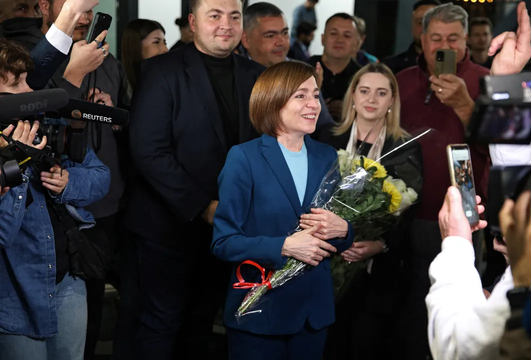  The victory for the 52-year-old ex-World Bank adviser, who has accelerated the nation's push to leave Moscow's orbit and join the European Union, is seen by her supporters as an endorsement of the resolutely pro-Western course she has tacked. Photograph:(Reuters) 