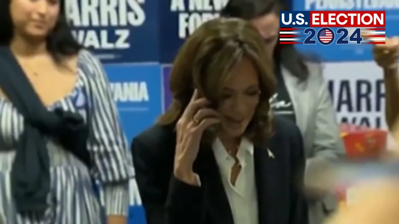  Kamala Harris at DNC HQ Photograph:(X) 