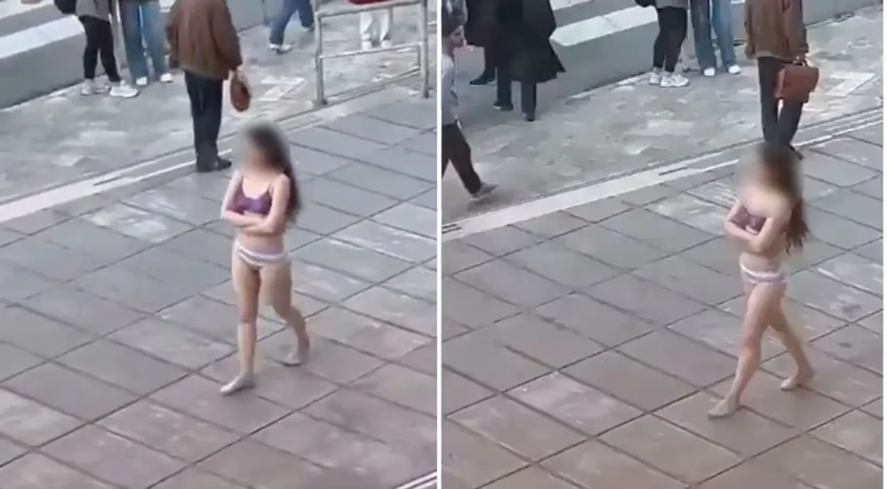  The woman, identified as Ahoo Daryaei by BBC Persian, had earlier this month, in a dramatic act of defiance, had stripped down to her underwear. This was captured on video and went viral online.   Photograph:(X) 