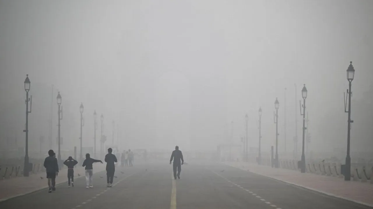  Delhi smog Photograph:(AFP) 