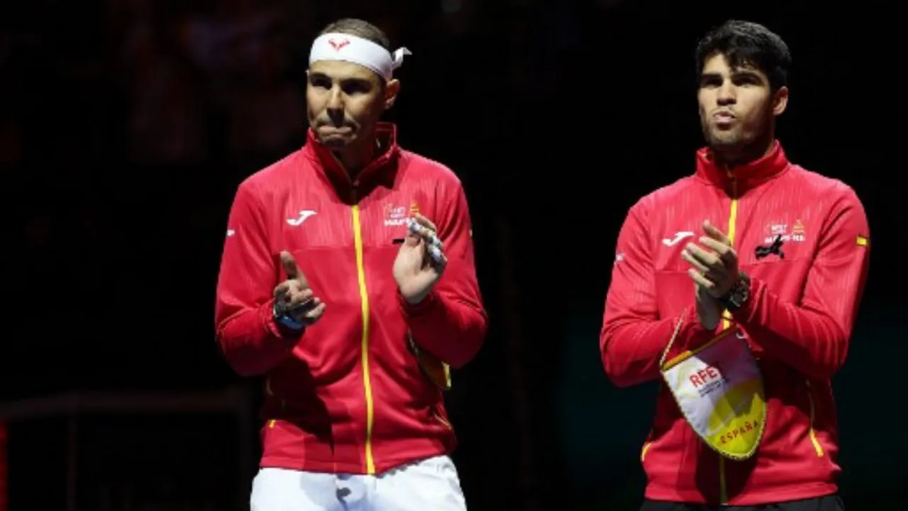  Carlos Alcaraz pays tribute to retiring Rafael Nadal, says 'I will remember the passion' Photograph:(AFP) 