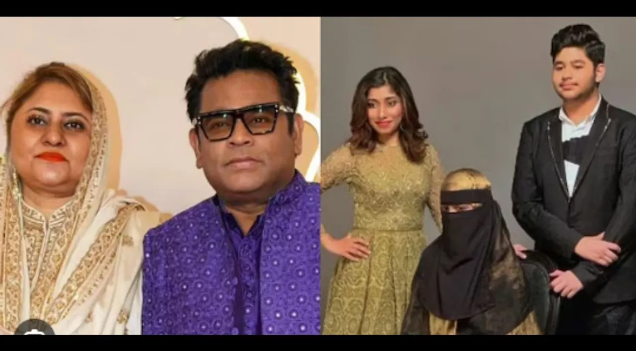  AR Rahman with his family -- wife and three kids Photograph:(Instagram) 
