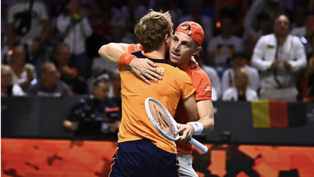  Tennis Netherlands down Germany to reach first Davis Cup final Photograph:(AFP) 