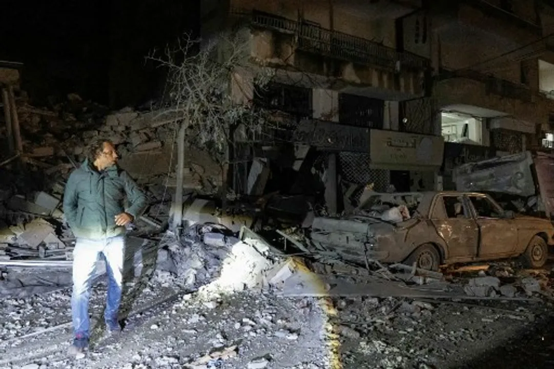  IDF pounds 25 Hezbollah targets. Photograph:(AFP) 