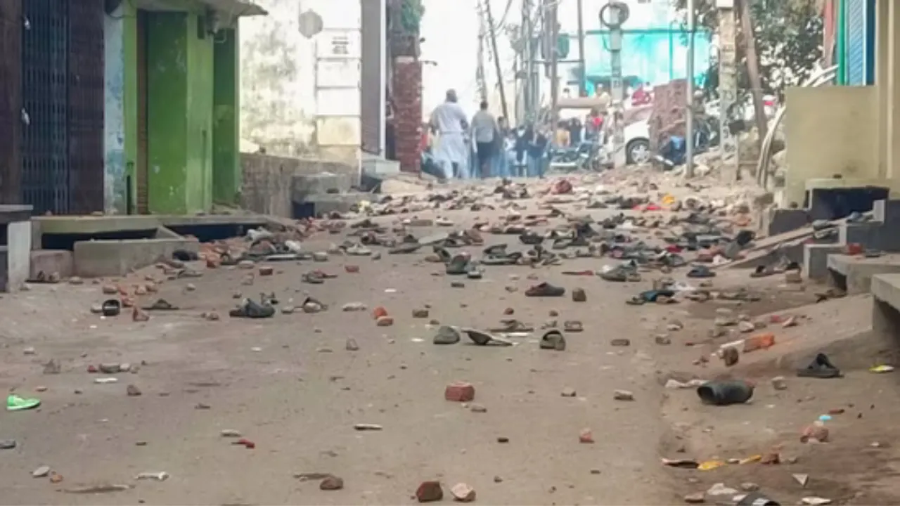  Image of Sambhal after the violence broke out. Photograph:(PTI) 