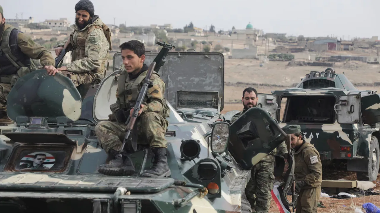 Image of Syrian rebels amid the toppling of President Bashar-al Assad's regime. Photograph:(Reuters) 