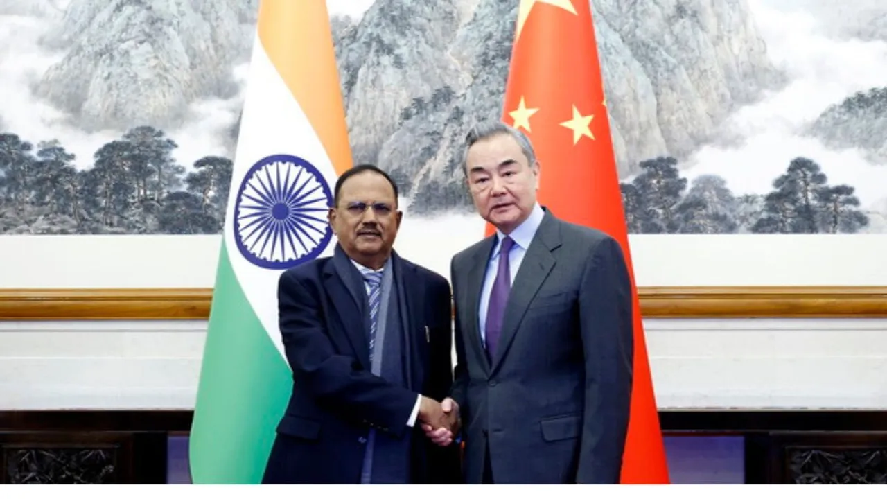  Indian National Security Advisor (NSA) Ajit Doval and his Chinese counterpart Wang Yi  Photograph:(X) 