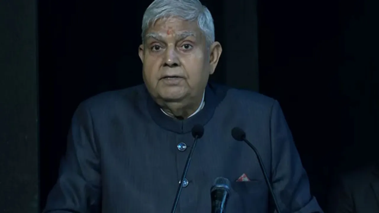  File photo of Vice President and Rajya Sabha Chairman Jagdeep Dhankhar. Photograph:(ANI) 