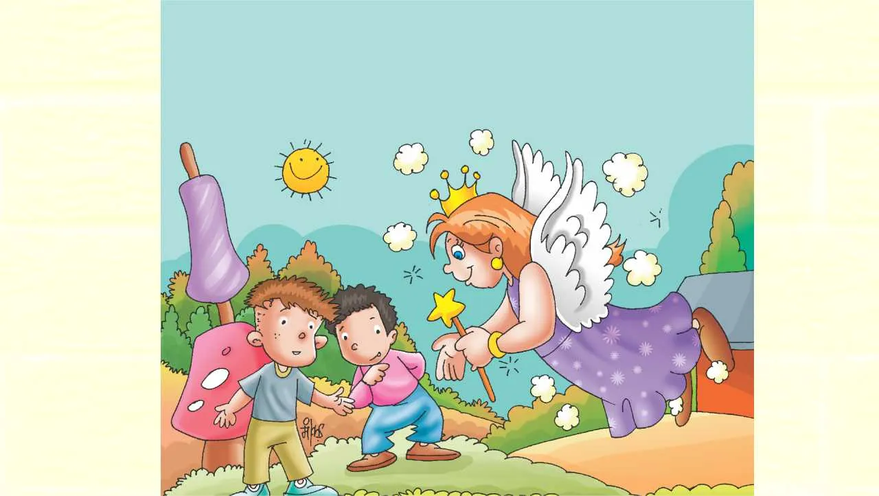 kids meeting an angel