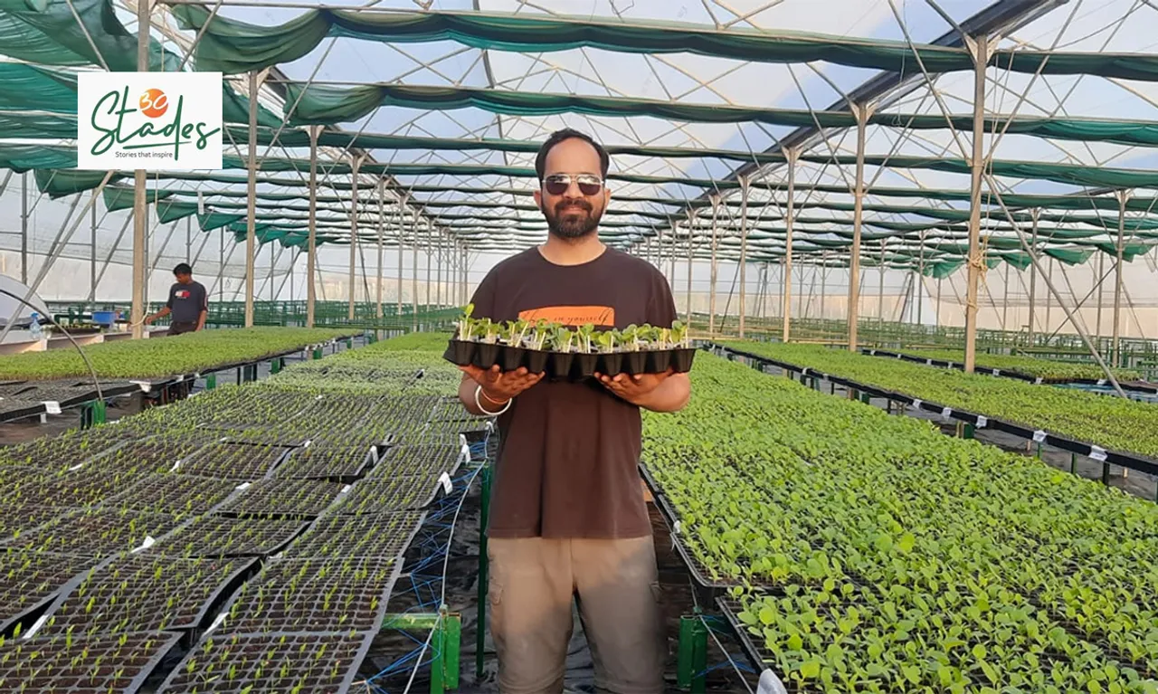 Rajeev Bhaskar at his Aruj Nursery in Punjab
