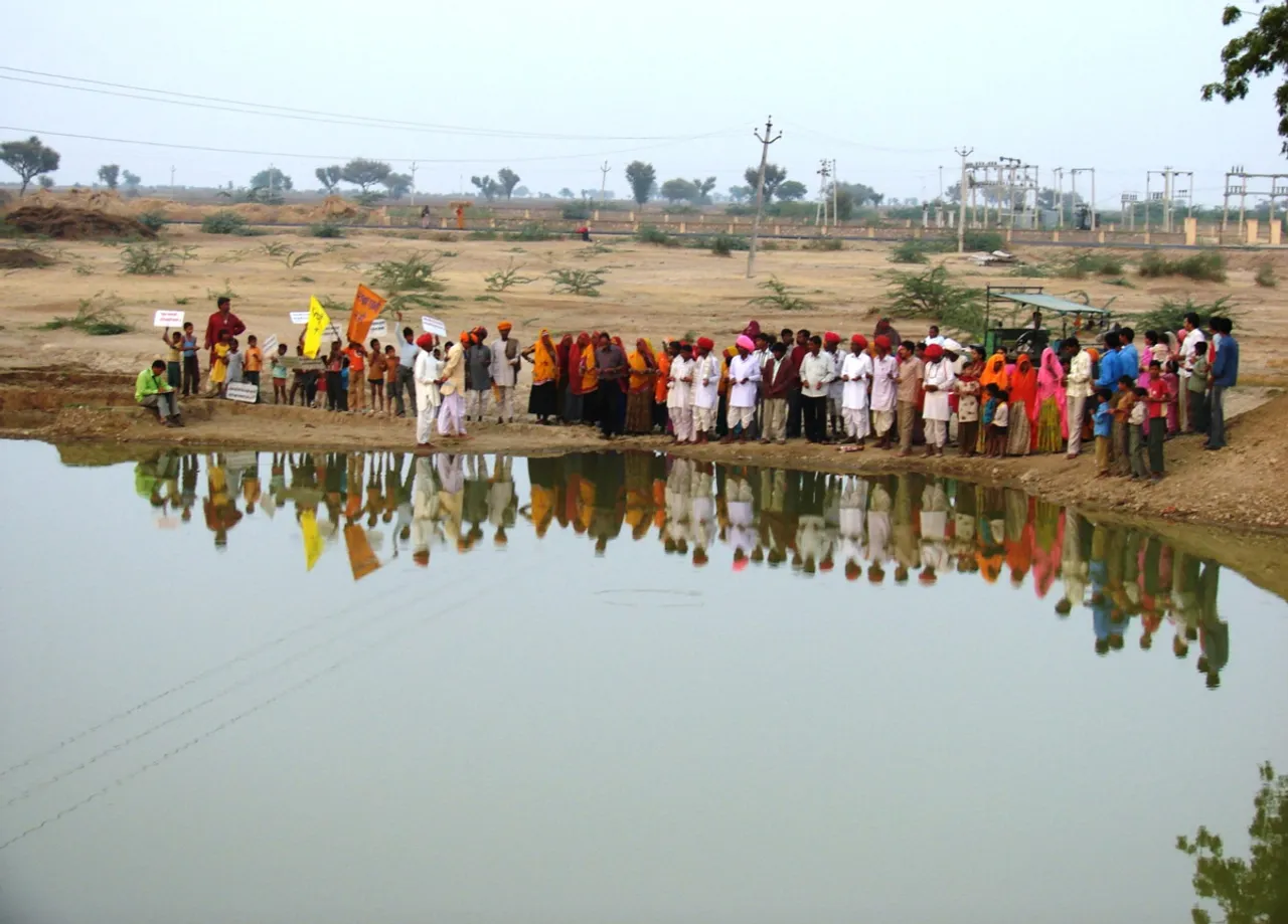 Lapodiya village, near Jaipur, where the Chauka system of water harvesting was first set up by Laxman Singh. Pic: GVNML