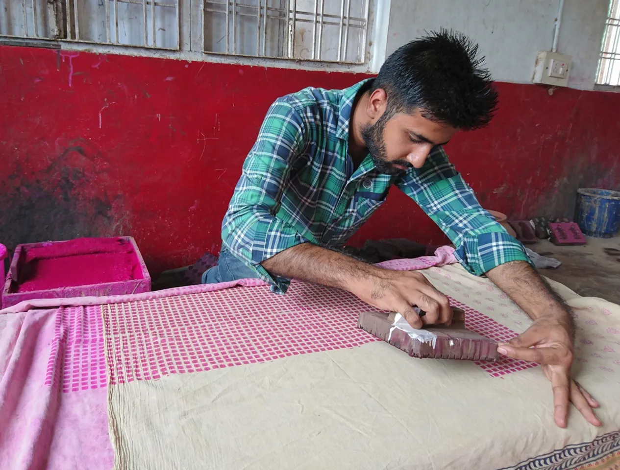 Hand block printing goes back to the 12th century in India. Pic: Muhammad Bilal Khatri