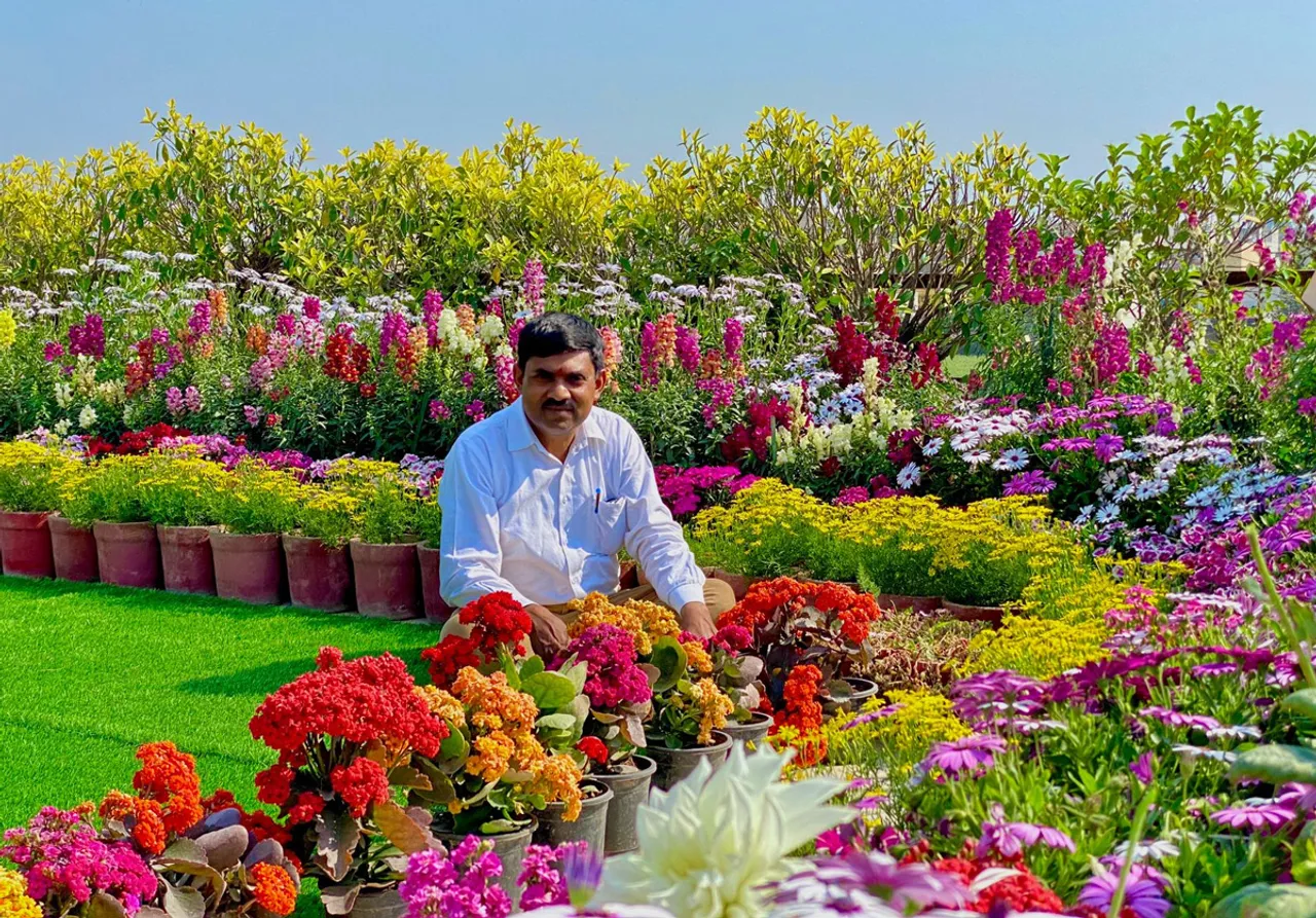 Ram Vilas Singh's organic nursery sells seeds, plants, biofertilizers and other organic inputs. Pic: Courtesy Ram Vilas Singh