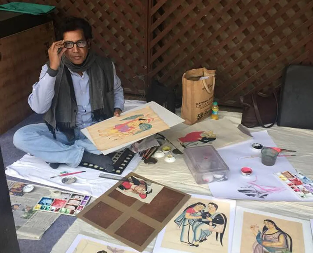 Kalam Patua is credited with the revival of Bengal's Kalighat paintings, which had declined 