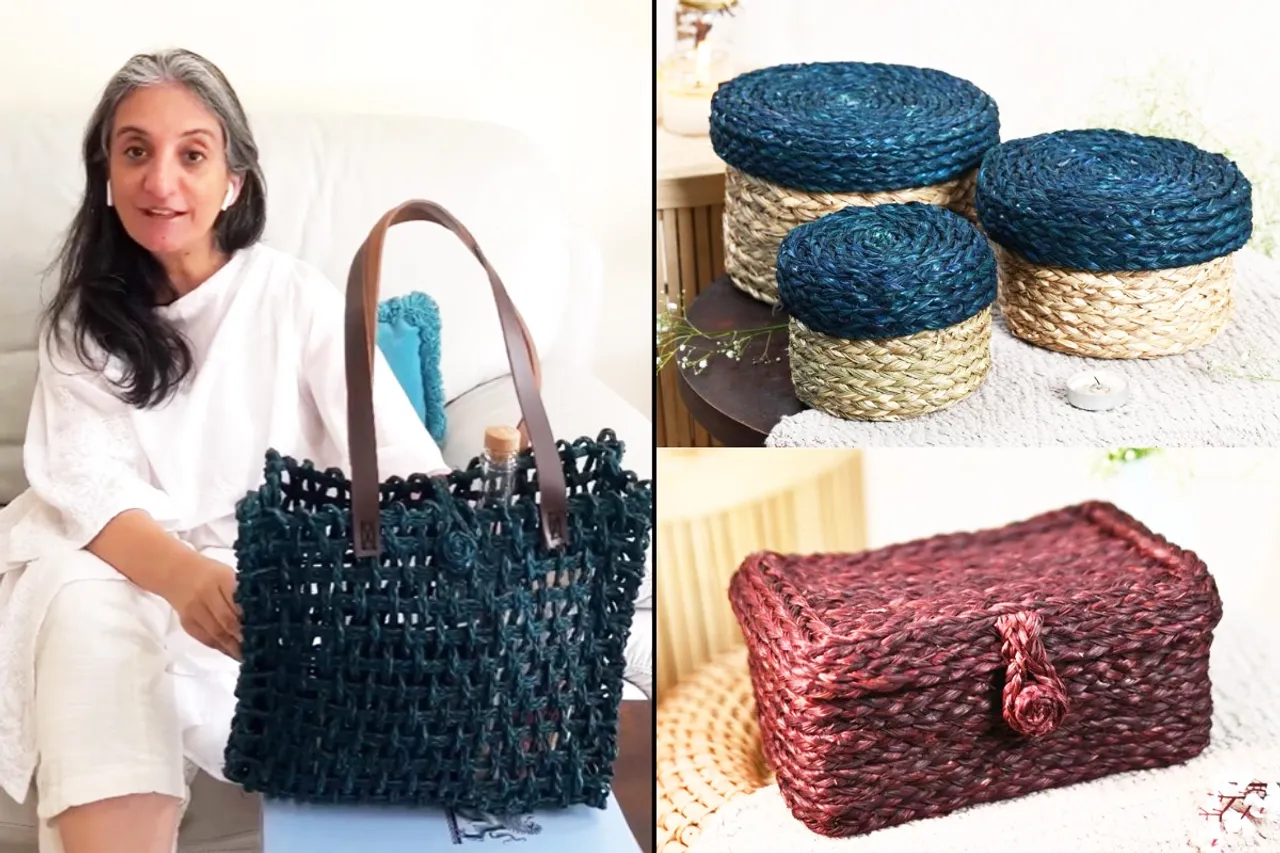 Payal Nath, founder, Kadam Haat with some products