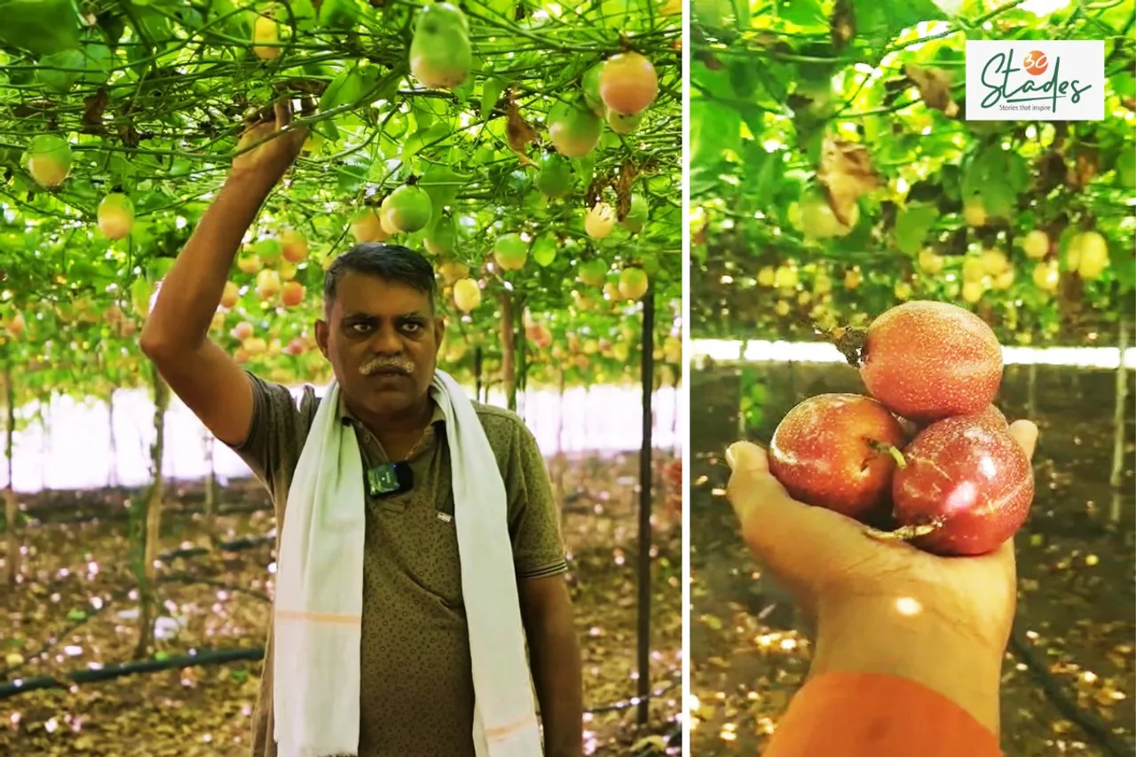 Pandurang Baral at his farm in Indapur, Maharashtra