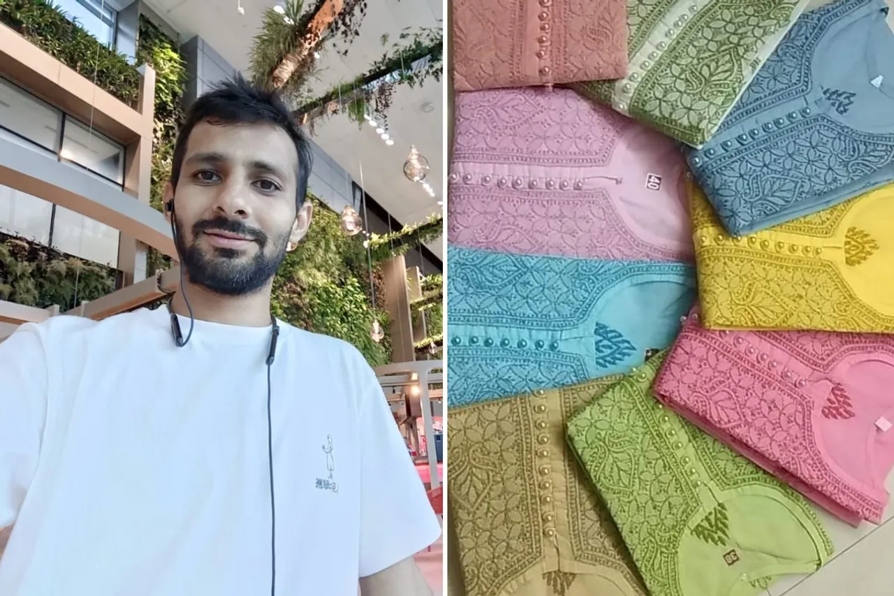 Nitesh Agarwal sells Chikankari products in 40 countries