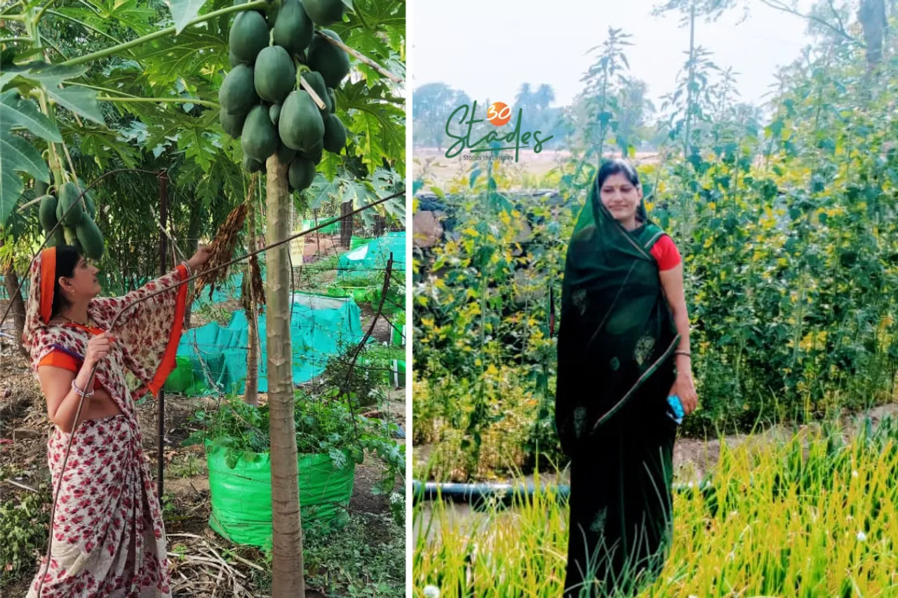 Ruby Pareek at her farm in Dausa. She gives training in organic farming and helps needy farmers with free organic inputs like vermicompost