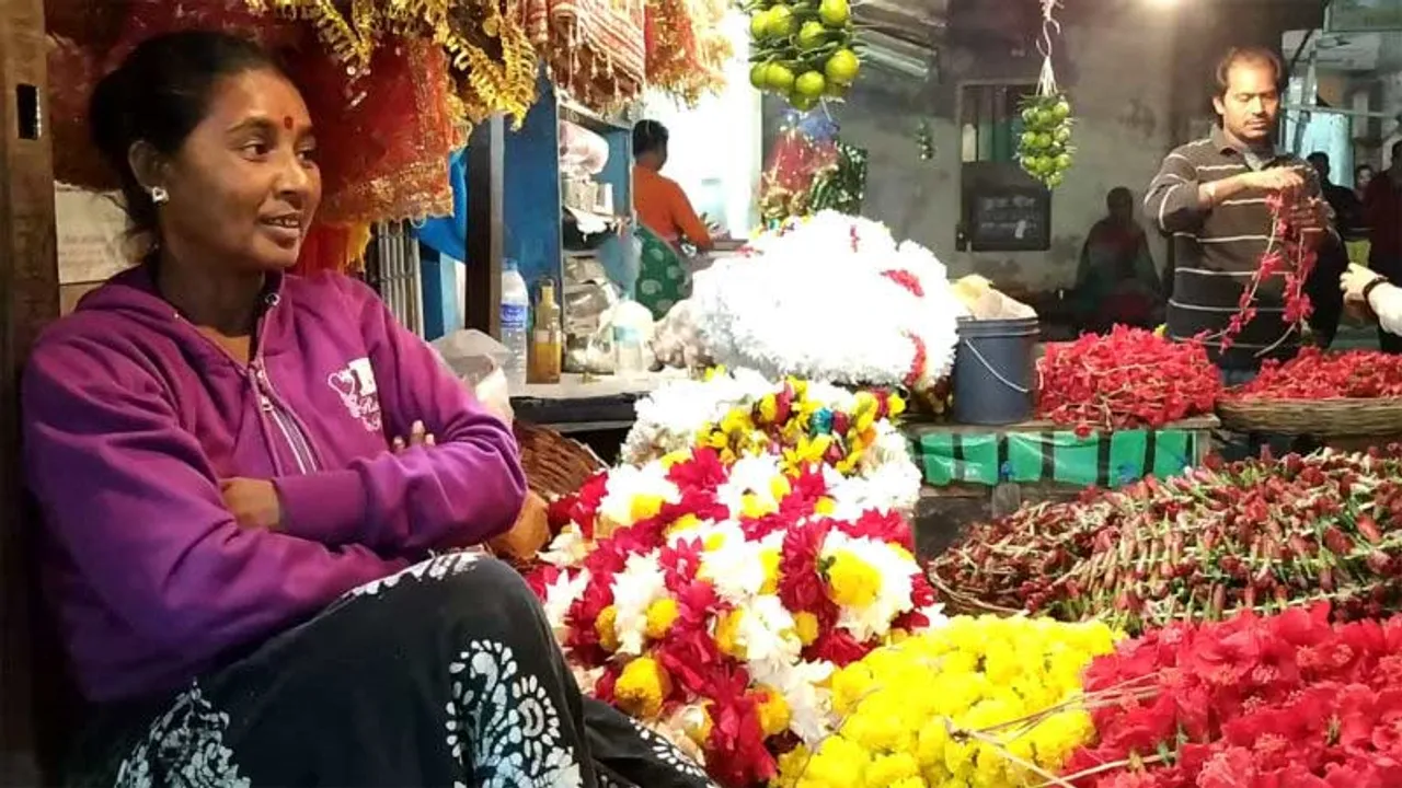 Discarded temple flowers bloom into cosmetics, colours & compost