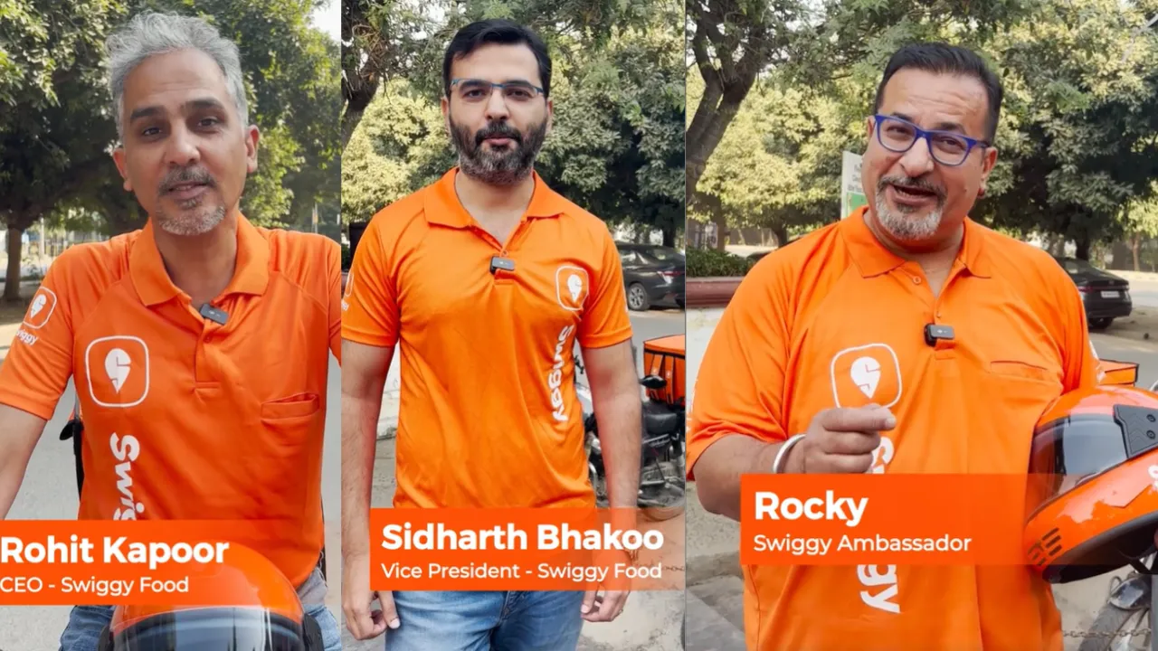 Swiggy leaders deliver meals with Rocky to promote new ‘Bolt’ 10minute