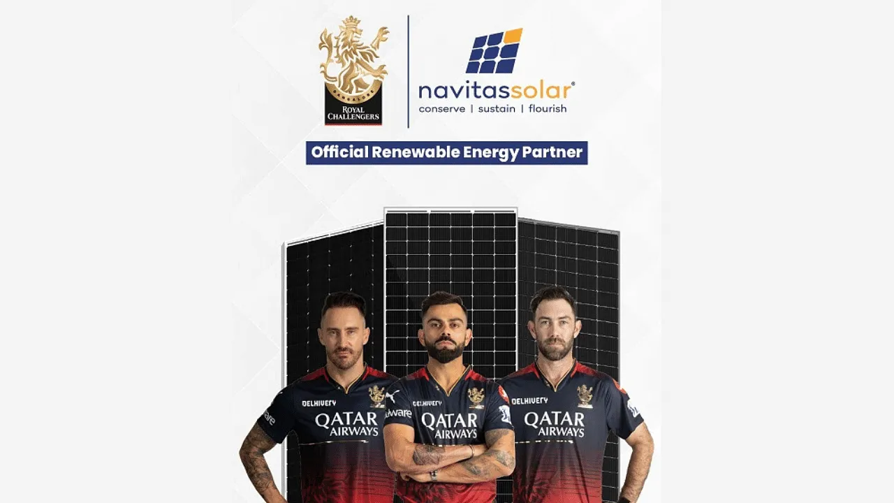 Navitas Solar partners with RCB as its renewable energy partner for IPL 2024