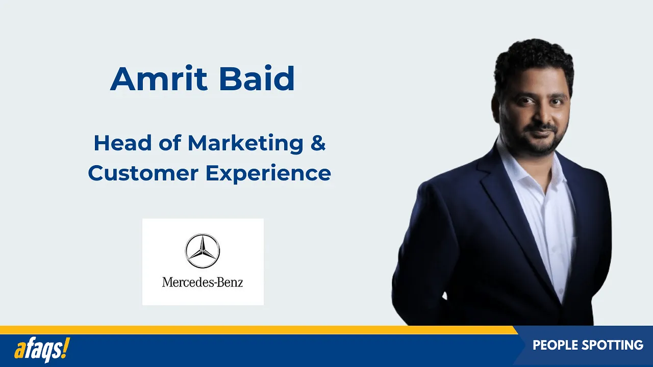 Mercedes-Benz India selects Amrit Baid as head of marketing and customer experience