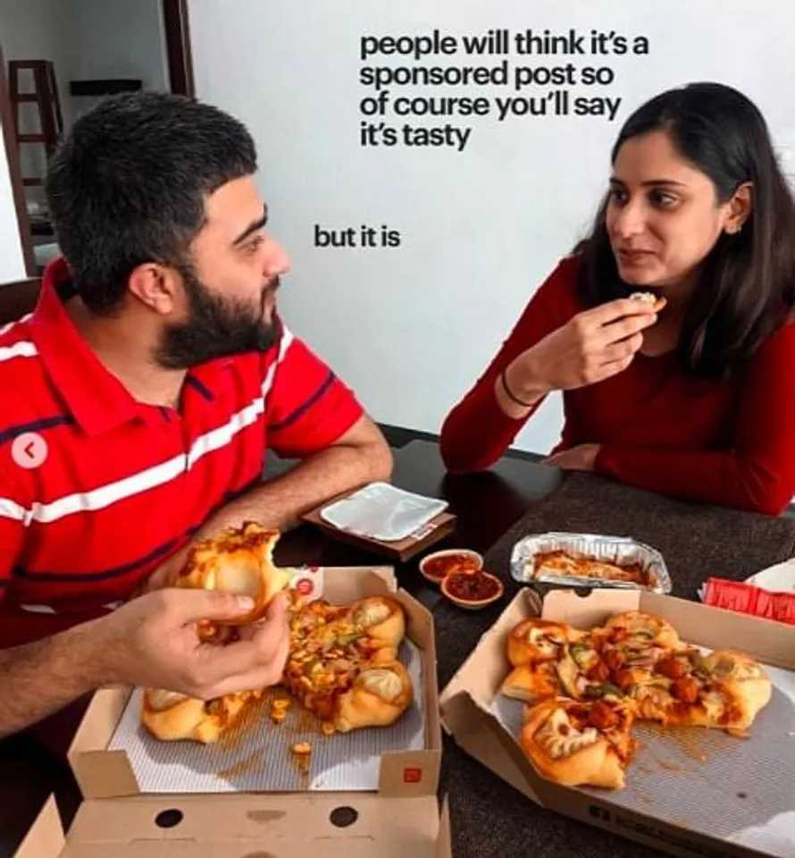 Akshar Pathak promotes Pizza Hut's new 'Momo Pizza' on Instagram
