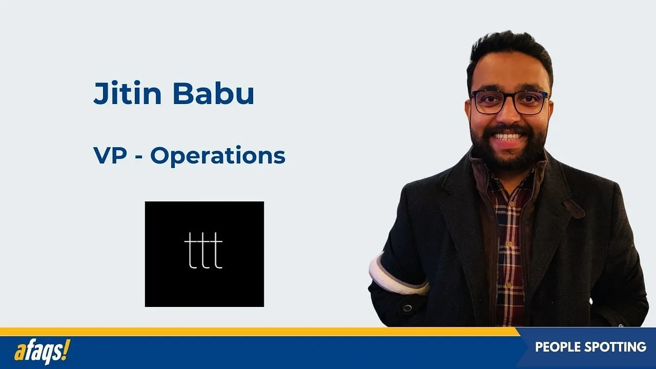 Terribly Tiny Tales appoints Jitin Babu as VP - Operations