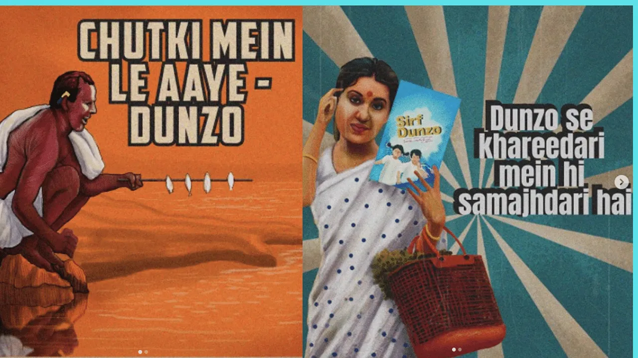 Dunzo puts a 'punny' spin on popular nostalgic ads from the 90s