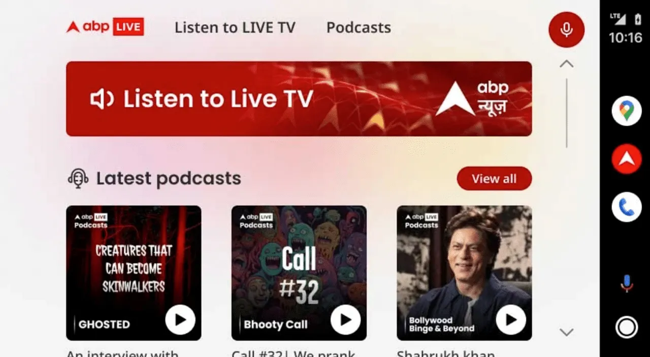 ABPLIVE launches an Android app for in-car entertainment and news experience