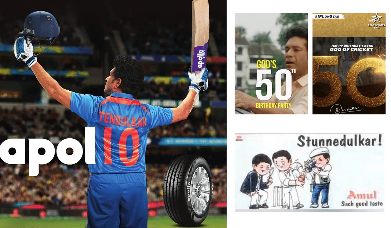 Brands celebrate Sachin Tendulkar's half-century