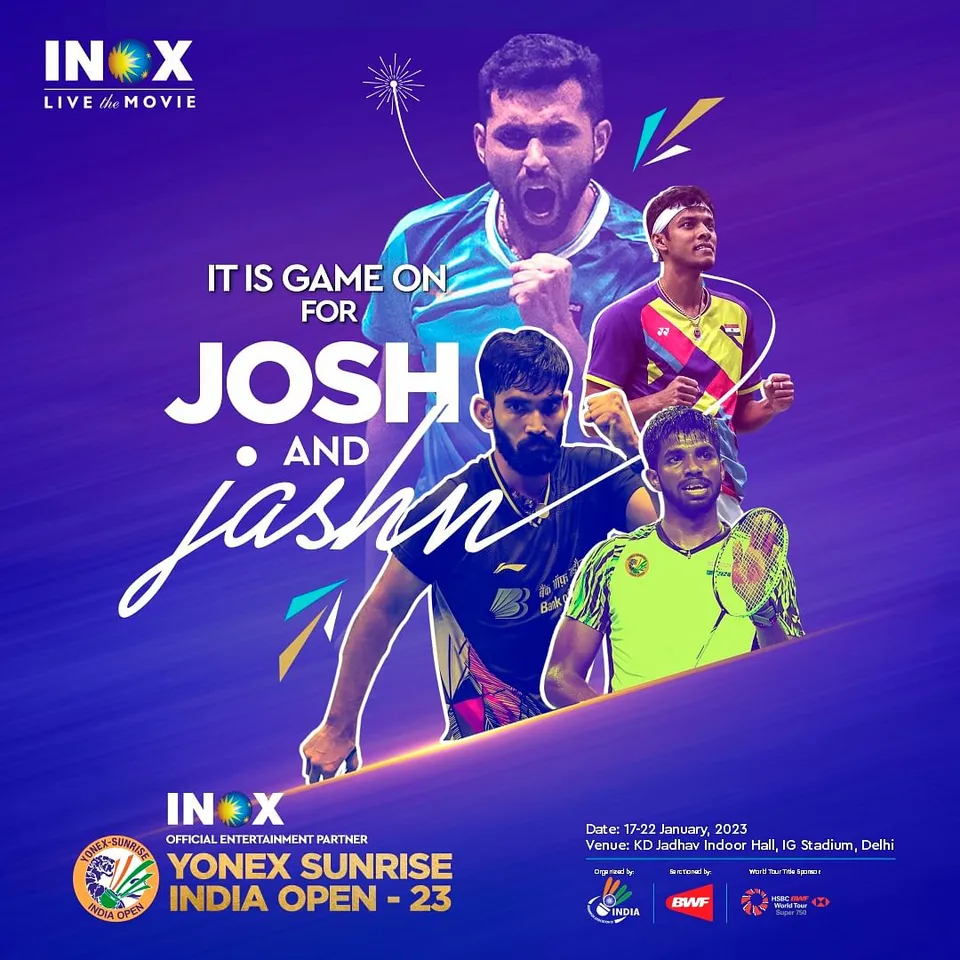 INOX partners with Yonex Sunrise India Open 2023 as Official Entertainment Partner